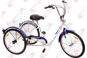  6-Speed SHIMANO Shifter 24" 3-Wheel Adult Tricycle Bicycle Trike Cruise Bike/Falcon